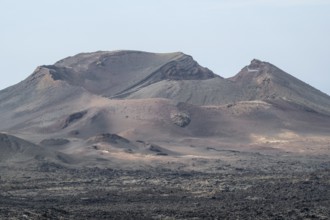 Volcanic landscape, Timanfaya National Park, Lanzarote, Canary Islands, Spain, Europe
