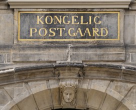 Entrance portal, Royal Post Office, Copenhagen, Denmark, Europe