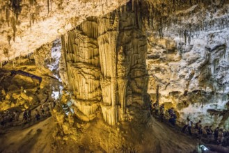 Stalactite cave, Grotta di Nettuno, Neptune cave, Capo Caccia, near Alghero, Sardinia, Italy,
