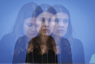 Luisa Neubauer, climate protection activist, recorded at a press conference on new constitutional