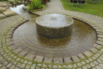 Gasthof Kompf, Swabian inn, restaurant, garden, water features, fountain, Kusterdingen-Jettenburg,