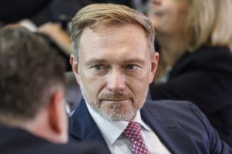 Federal Minister of Economics Christian Lindner at the start of the cabinet meeting in the