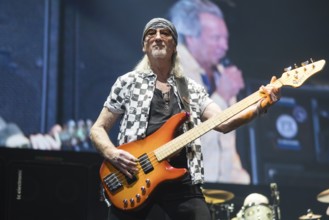 Roger Glover, bassist of Deep Purple live on 1 More Time Tour at the Max-Schmeling-Halle in Berlin