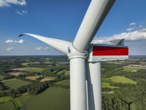 Dorsten, North Rhine-Westphalia, Germany, new construction of a wind turbine. Wind farm Große