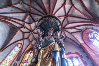 Mary and Child in the interior of the Catholic parish church of St Martin in the Ediger district,