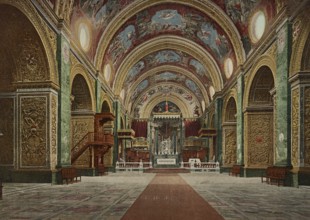 Interior, St. John's Co-Cathedral, the cathedral of the Roman Catholic Archdiocese of Malta in
