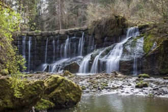 Gerats Waterfall, Gerats, Rettenberg, Oberallgäu, Allgäu, Bavaria, Germany, Europe