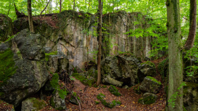 Impression from the Felsenmeer nature reserve, near Hemer in the Sauerland region