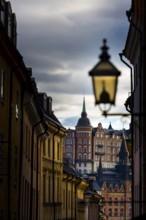 Houses in an alley of Gamla Stan, old town, centre, attraction, famous, city centre, city trip,