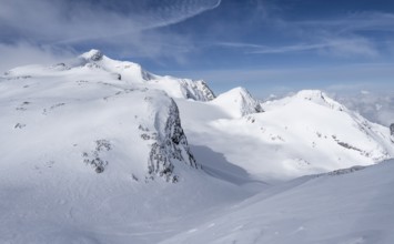 Snow-covered mountain landscape, Wildhorn, Bernese Alps, Bernese Oberland, Switzerland, Europe