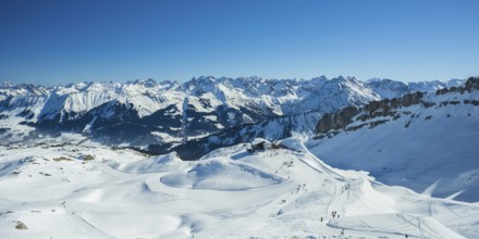 Ifenbahn, mountain station of the Hahnenköpflebahn, Gottesacker plateau, Kleinwalsertal,