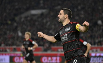 Goal celebration Rani Khedira 1. FC Union Berlin FCU (08) MHPArena, MHP Arena Stuttgart,