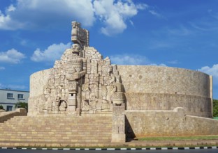Mexico, Merida, an iconic Homeland Monument, Monumento a la Patria on Paseo de Montejo, Central