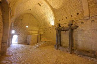 Old wine press, Romanesque Cistercian abbey of Le Thoronet, Département Var, France, Europe