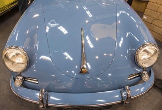 The front end of a Porsche 1600. Techno Classica is the trade fair for vintage, classic and