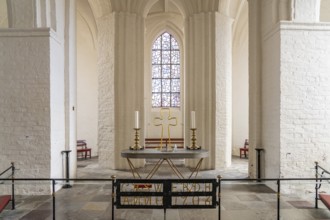 Interior of St Hans Church in the main town of Stege, Mön Island, Denmark, Europe