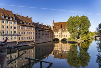 The Heilig-Geist-Spital and Spital Apotheke in Nuremberg, Bavaria, Germany, Europe