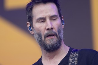 Adenau, Germany, 8.6.2024: Dogstar (bass, Keanu Reeves) play at Rock am Ring. The festival takes