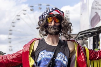 Adenau, Germany, 8 June 2024: Fans enjoy Rock am Ring Festival. The festival takes place at the