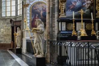 Gothic St. Nicholas Church, Lateral chapels, Ghent, Flanders, Belgium, Europe