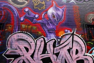 Graffiti Street, Street Art, Ghent, Flanders, Belgium, Europe