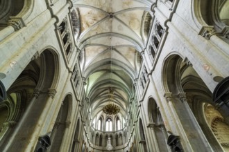 Saint-Antoine l'Abbaye labeled Les Plus Beaux Villages de France. Interior of the Abbey Church