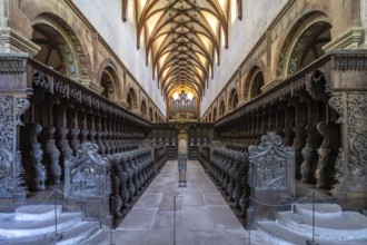 Choir in the interior of the monastery church, Maulbronn Monastery, Maulbronn, Baden-Württemberg,