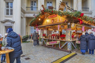 Christmas market at Belin Palace in Berlin, Germany, Europe