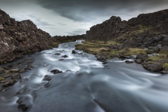 Öxará River, Þingvellir or Thingvellir or Pingvellir, Rift Valley, National Park, Iceland, Europe