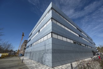 Modern office building in a new development area, Erlangen, Middle Franconia, Bavaria, Germany,