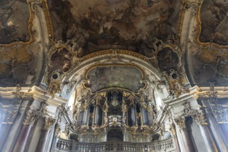 Organ in the interior of the Pilgrimage Church of the Visitation of the Virgin Mary / Käppele on
