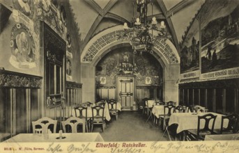 Historical postcard, picture postcard, Ratskeller in Elberfeld, today Wuppertal, North