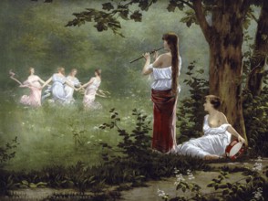 Dans la Prairie, by L. Hodebert, Painting in the entrance to the Casino, Monaco, Monte Carlo,