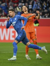 Goal celebration Adam Hlozek TSG 1899 Hoffenheim (23) Gesture Gesture Robin Koch Eintracht