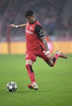 Piero Hincapie Bayer 04 Leverkusen (03) Action on the ball UEFA Champions League Allianz Arena,