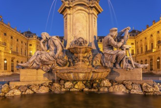 Frankonia Fountain with Walther von der Vogelweide and Tilman Riemenschneider in front of the