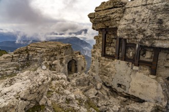 The Vezzena post on the summit of the Pizzo di Levico mountain in Valsugana, Trentino, Italy,