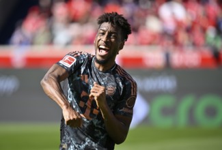 Goal celebration Kingsley Coman FC Bayern Munich FCB (11) Voith-Arena, Heidenheim,