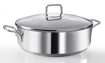 Cooking pot in front of a white background, studio shot