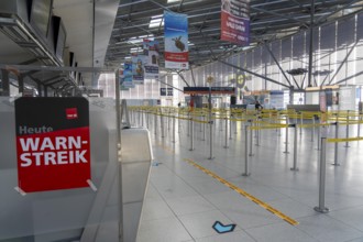 Cologne-Bonn Airport, warning strike by the Verdi trade union, public service and ground handling