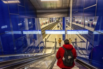Modern underground station of the Wehrhahn line, Schadowstraße, 6 new stations, opened in 2016, of