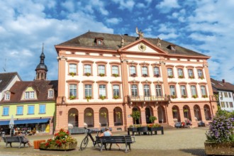 Beautiful building in the old town in the village of Gengenbach in the Black Forest, Germany,