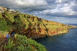 Ponta do Garajau viewpoint at the statue of Christ, Cristo Rei statue, cliffs, tourist attraction,