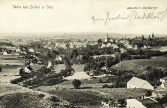 Historical postcard, picture postcard, Zehden an der Oder, West Pomerania, today Cedynia in Poland,