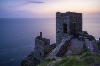 The ruins of the Crowns Engine Houses of the Botallack Mine, also known as the Crown Mine. In the