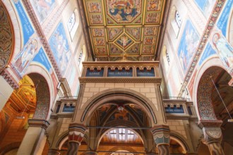 Beautiful St. Mary's Church inside in the old town of Gengenbach in the Black Forest, Germany,