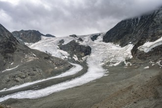 Mountain landscape with glacier Glacier de Cheilon, Valais, Western Alps, Switzerland, Europe
