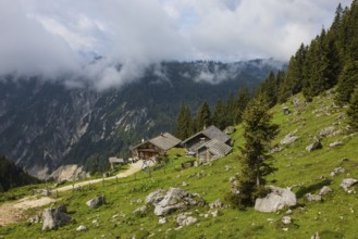 Angerkaralm, Russbach, Gamsfeld, Osterhorn group, Salzkammergut, Salzburg province, Austria, Europe