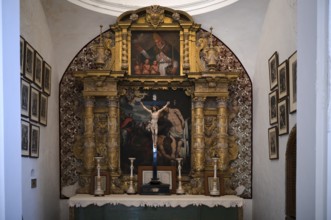 Interior view, Altar of the Chapel of the Charterhouse, Church Iglesia de la Cartuja, Real Cartuja