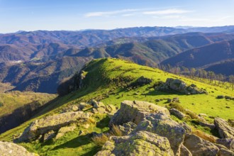 Beautiful landscape at the top of Mount Adarra in Urnieta. Gipuzkoa, Basque Country
